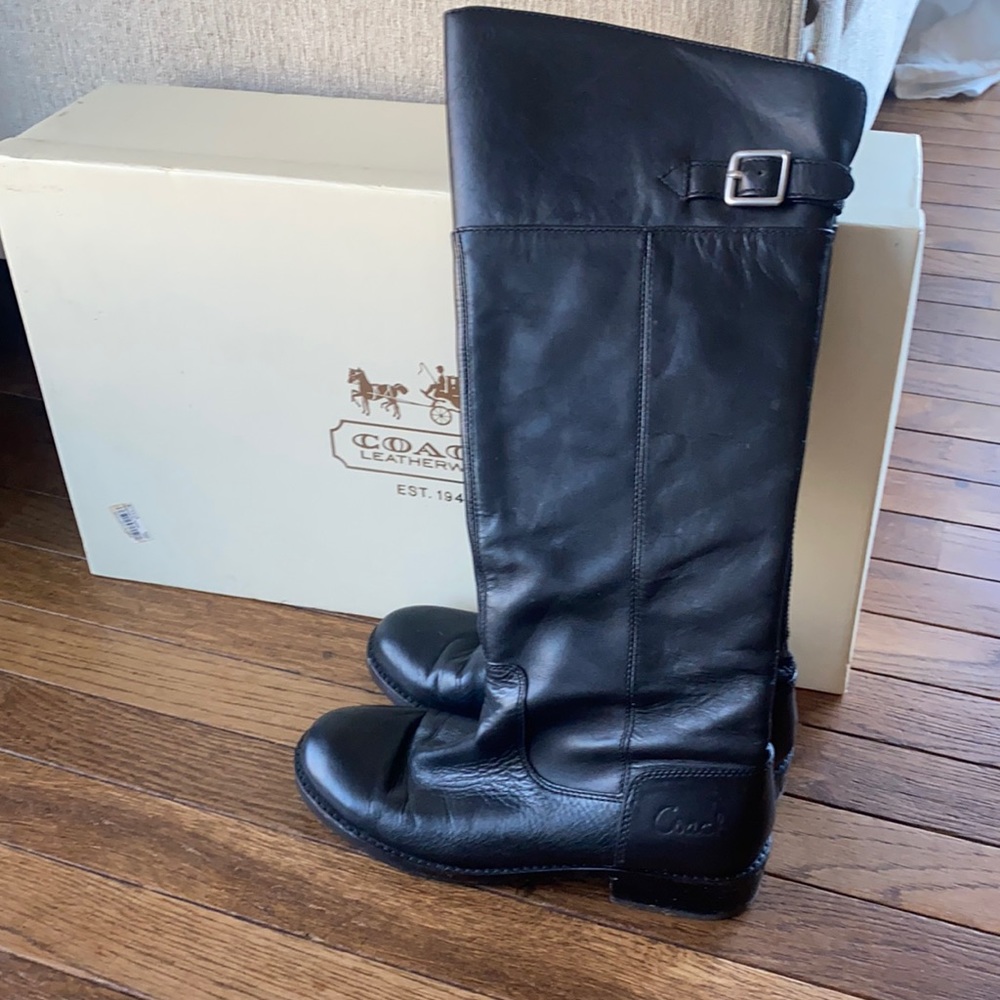 Coach Joele Black Riding Boots
